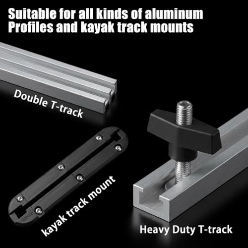 EDSRDPLT Stainless Steel Kayak Knob Nuts Hardware - 2 Inch Track Screws for Canoe Boat