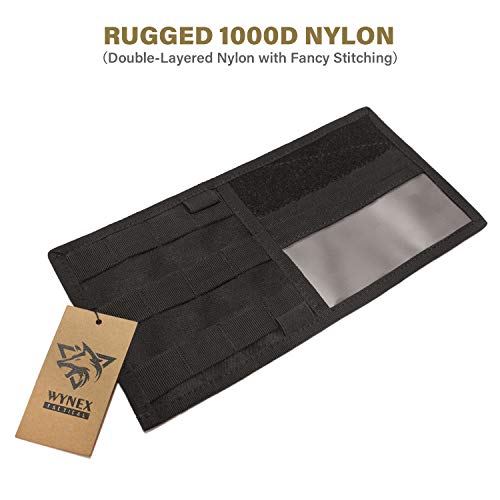 WYNEX Car Sun Visor Organizer MOLLE Panel Black Small - Universal Vehicle Storage