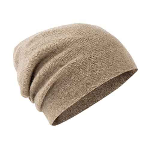Villand 100% Cashmere Beanie Hat for Women and Men with Gift Box, Double-Layered Ski Cap, Knitted Cashmere Hat for Winter