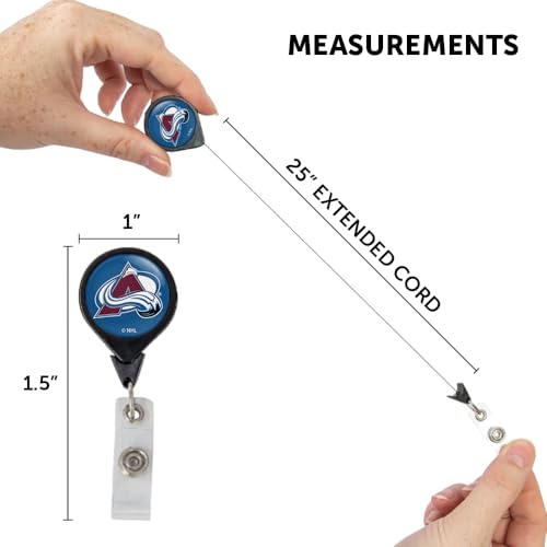 Colorado Avalanche Badge Reel - Retractable ID Holder for Fans