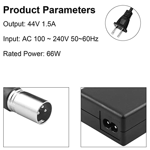 44V 1.5A Lead Acid Scooter Battery Charger for Razor, Schwinn, Mongoose