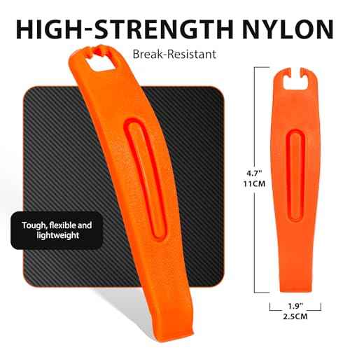 Bike Tire Levers Set ? Ultra Strong & Durable Bicycle Tire Removal Tools, 6-Pack Value Set, Non-Slip Easy Grip, Gentle on Tires & Rims, for Road, MTB, Ebike & Gravel Bikes
