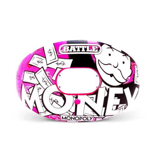 Battle Sports Oxygen Football Mouthguard - Football Mouth Guard with Strap, Superior Airflow & Better Performance, Maximum Breathability, Works with Braces (Money Man 3.0)