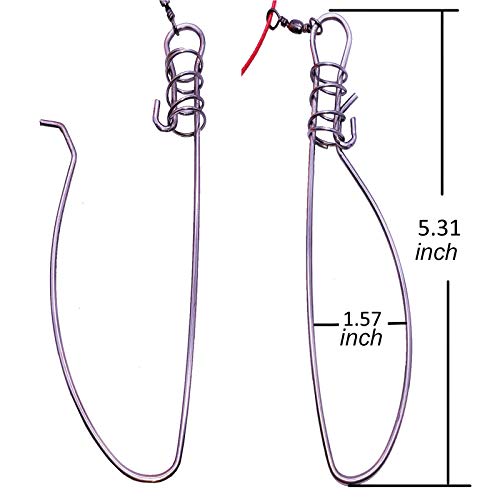 Fish Stringer Kit 5M with 10 Buckles, Stainless Steel Live Fish Lock & Float