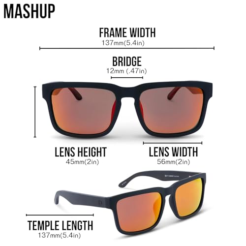 Optic Nerve Mashup Polarized Sport Sunglasses Matte Black Wood Gray Lens