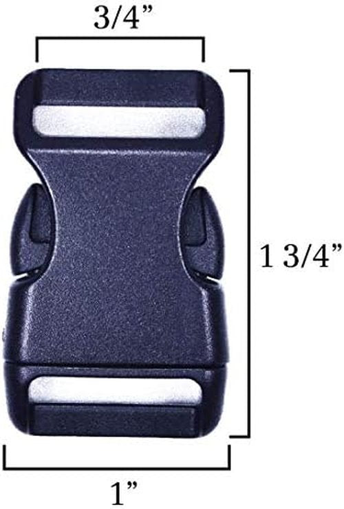 BORED? PARACORD! Contoured Side Release Black Plastic Buckle – Multiple Sizes and Quantity