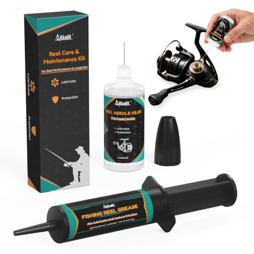 Fishing Reel Care Kit with Needle Oil & Grease - 1.9oz Variation