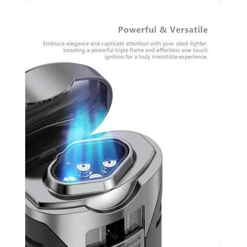 All-in-One Butane Torch Lighter Black, for Men
