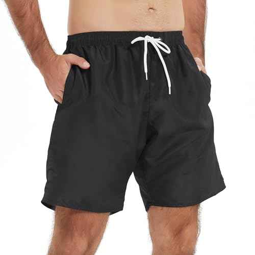 Mens Swim Trunks Swim Shorts Swimwear Quick Dry 7¡¯¡¯ Swimming Trunks with Mesh Lining