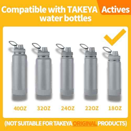 Lid Gasket Replacement for TAKEYA Actives Water Bottle 24OZ, Leak-Proof Rubber Seal Ring Gaskets O Ring Replacement Parts, Compatible with TAKEYA Actives All oz (Not for TAKEYA Originals) (17)