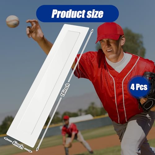 Deekin White Baseball Pitching Rubber Throw Down Pitcher's Mound - Set of 2