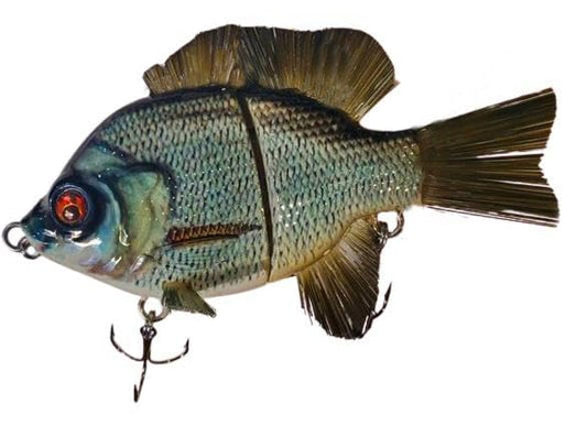 4.5" RF Gillman Glide Bait Bass Musky Striper Fishing Big Lure Multi Jointed Shad Trout Kits Slow Sinking or Floating (Silver Shiner, Floater)