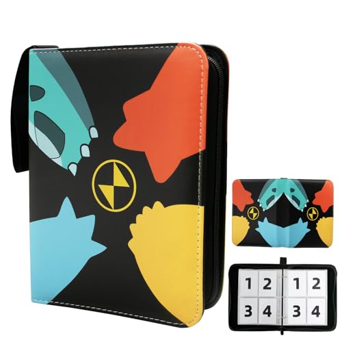 Multicolor Card Binder 4-Pocket Design 400 Card Capacity for Trading Cards
