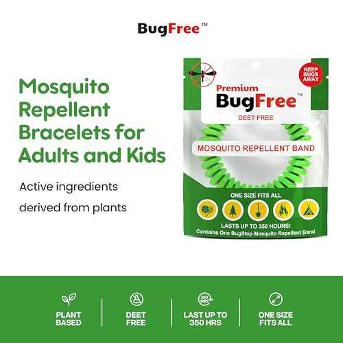 Mosquito Repellent Bracelets (10 Pack) Mosquito Repellent Bracelets for Adults and Kids - Premium DEET-Free Bands - 10 Multicolor Bands - Individually Wrapped
