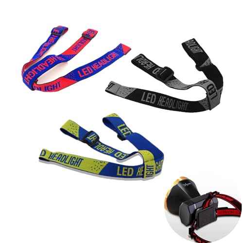 3 Pack Head Lamp Strap Replacement Adjustable High Elasticity LED Torch Diving Headlamp Bike Head Light Headlamp Band Accessories