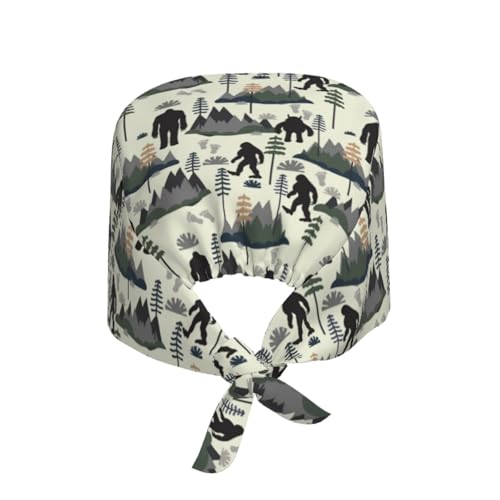 Working Cap Scrub Cap with Sweatband Adjustable Unisex Men Women Tie Back Hat Nurse Surgical Caps