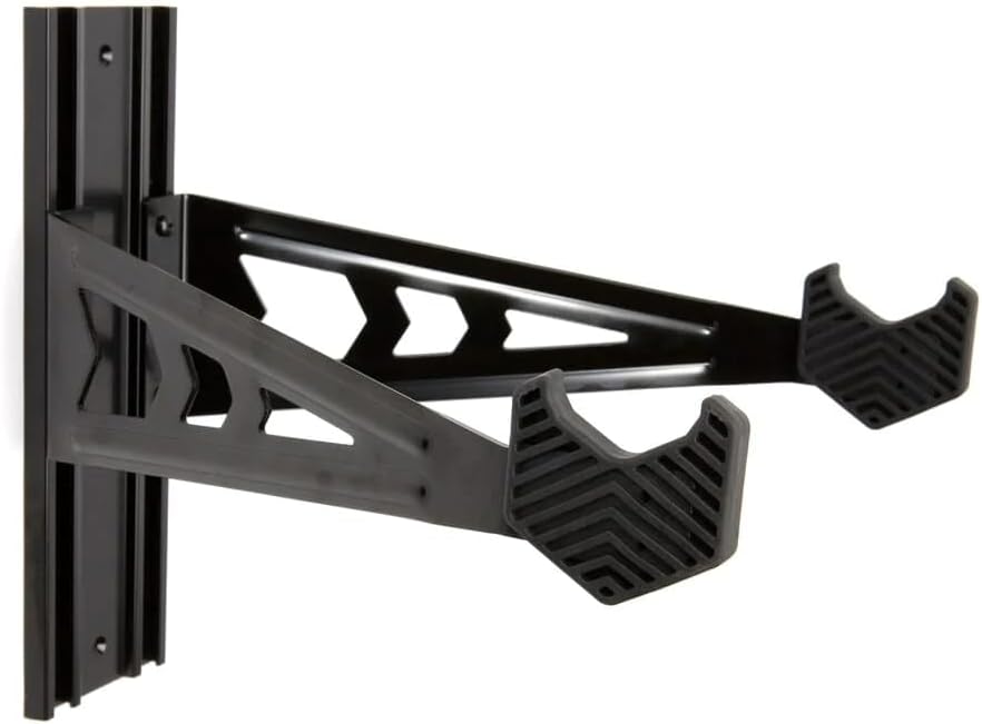 FEEDBACK SPORTS | Velo Wall Rack 2D Bike Storage | Bicycle Hangar Mount W/Adjustable Arms | Road, Gravel, Mountain Bike Compatible | For Garage, Apartment, Shed | Black