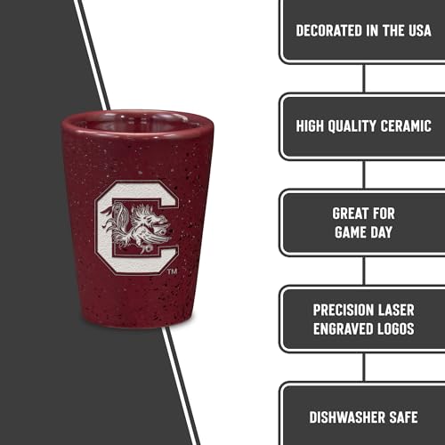 South Carolina Gamecocks NCAA 2oz Ceramic Shot Glass - Team Logo & Color