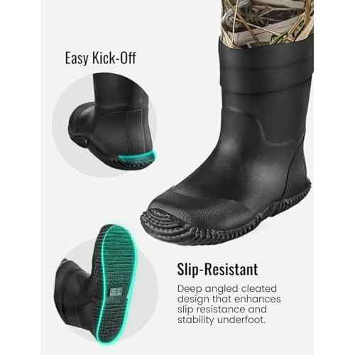 TIDEWE Chest Waders for Toddler & Children, Neoprene Waterproof Insulated Hunting & Fishing Youth Waders for Boy and Girl