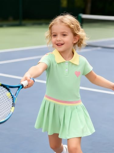 Toddler Girls Dress Summer Polo Casual Dress 2-3T Green Variation