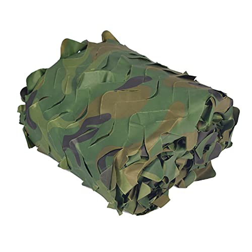 Camo Netting Camouflage Mesh 5ft x 65.6ft Bulk Roll for Hunting & Outdoor Use - Woodland Pattern