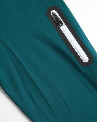 Men's Quarter Zip Athletic Pullover - Moisture Wicking, Size Medium - Spearmint