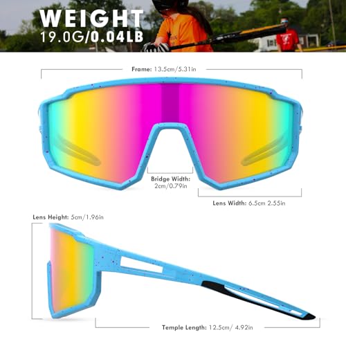 Polarized Sports Sunglasses UV400 Protection for Men Women Youth Outdoor Cycling Running Golf