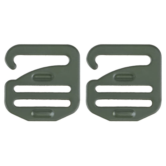 WarmHeartting 2pcs Metal Heavy Duty G-Hook Flat Steel Hanging Buckles for I Inch Webbing Tactical Gear Accessories