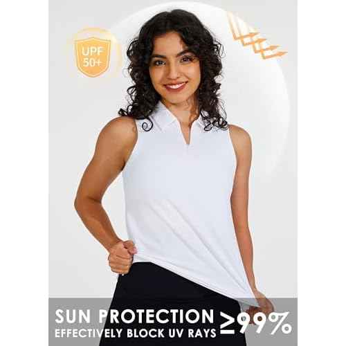 Willit Women's Sleeveless Golf Shirts Tennis Tank Tops Athletic Collar Polo UPF 50+ Quick Dry
