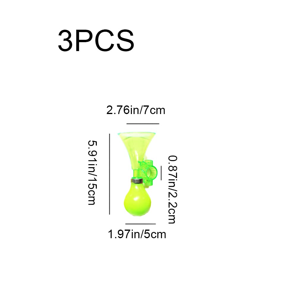 Ycnpeatt 3 Pcs Manually Bike Bugle Loudspeaker Siren Hooter Snail Air Horn Kids Bicycle Horn for Kids Children Bicycle Bike