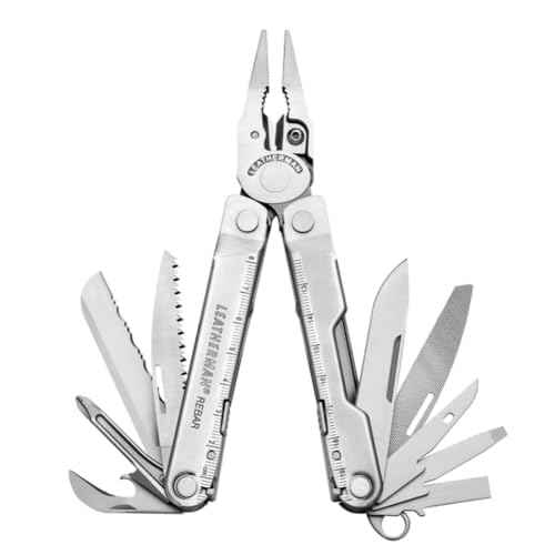 LEATHERMAN, Rebar Multitool with Premium Replaceable Wire Cutters and Saw, Stainless Steel