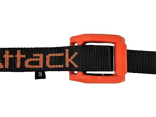 15 ft Cam Strap Webbing Pack for Kayaks & Outdoor Gear - Black and Orange