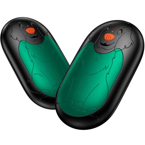 Hand Warmers Rechargeable 2 Pack, Pocket Hand Warmers with AI Control, 3-Temp Setting, 2x10 Hours Safe Heat, Electric Hand Warmers Fit Gloves for Skiing, Fishing, Hunting, Women Xmas Gifts