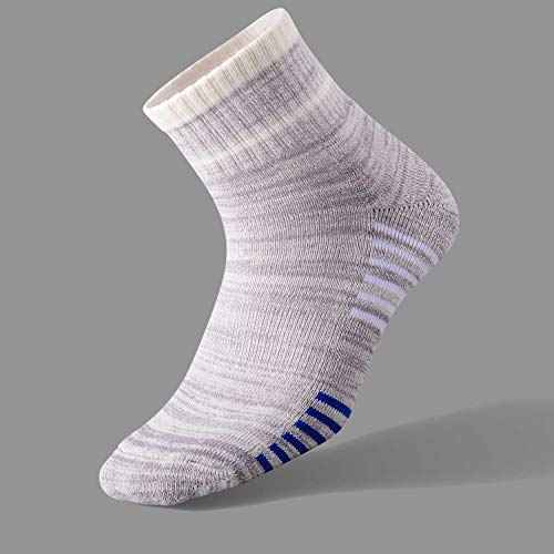 FEIDEER Men's Walking Hiking Socks, Wicking Cushion Quarter Crew Socks for Mens Outdoor Sports, 3/4/5 Pair, 6-15 Size