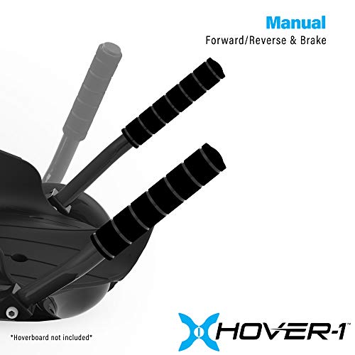 Hover-1 Falcon-1 Buggy Attachment | Turbo LED Lights, Compatible with All 6.5" & 8" Hoverboards, Hand-Operated Rear Wheel Control, Adjustable Frame, Easy Install