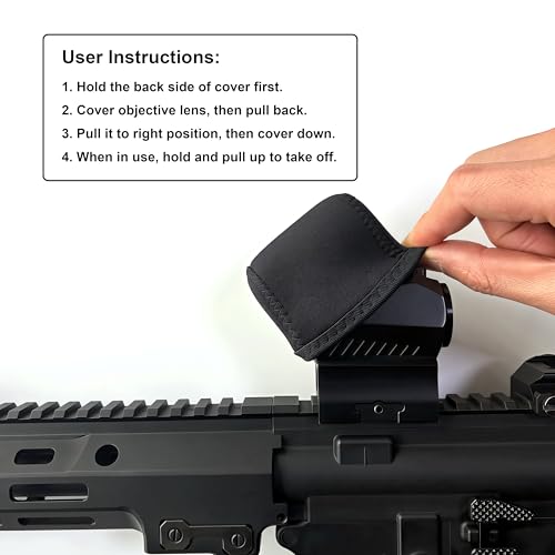 Red Dot Lens Dust Cover Black Neoprene Protector for Romeo5 Sights