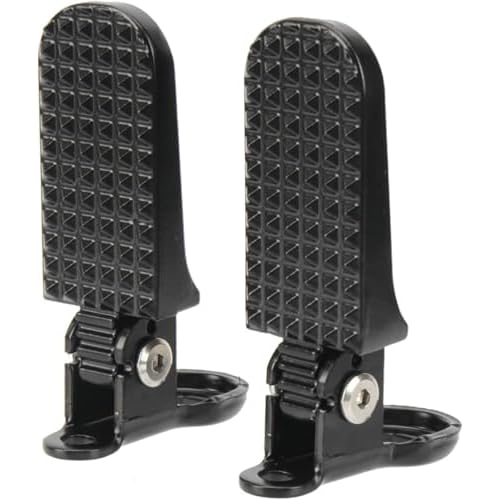 Taicle 1 Pair Foldable Bike Rear Pedals, Quick Release Aluminum Alloy Foot Pegs, Non-Slip Footrests for Mountain, City, E-Bikes & Folding Bicycles