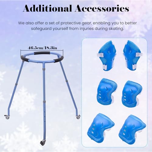 Adjustable Roller Skate Trainer with Protective Gear for Beginners - Blue