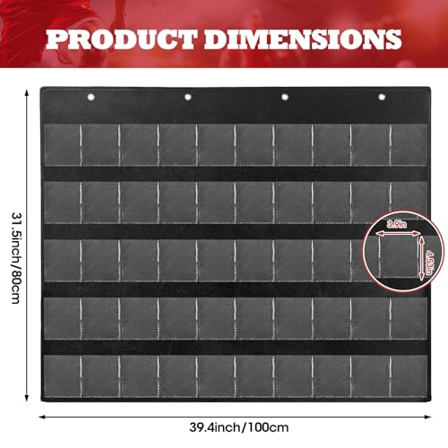 50-Pocket Hanging Card Display Bag for Sports & Graded Cards