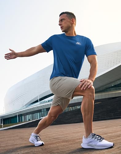 Men's UPF 50+ Sun Protection Swim Shirt Rash Guard - Medium Royal Blue