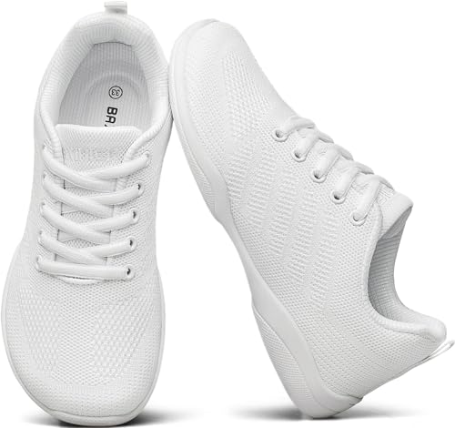Girls Wide Cheer Shoes Tennis Sneakers - 5 Big Kid White 220