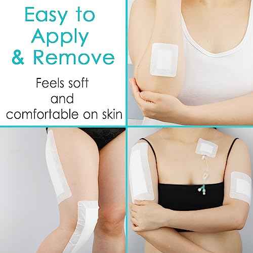 Breathable Island Dressing Bordered Gauze 4"x6" Adhesive Incision Bandages with Non-Stick Pad for Back Knee Replacement Elbow Abdominal Surgery Wound Care Patches Injury Cuts (Pack of 10)