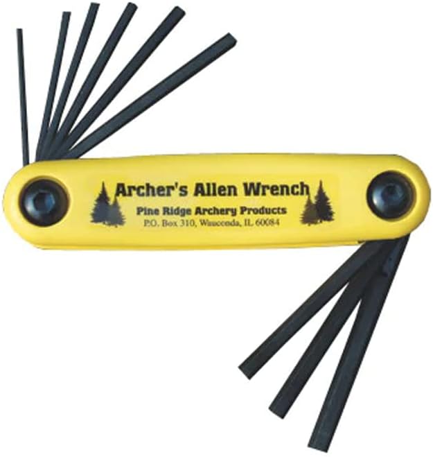 Pine Ridge Archery Archer’s Allen Wrench Set – Made in USA, Heavy-Duty Chrome Vanadium Tool Steel, One-Piece Slip-Resistant Design