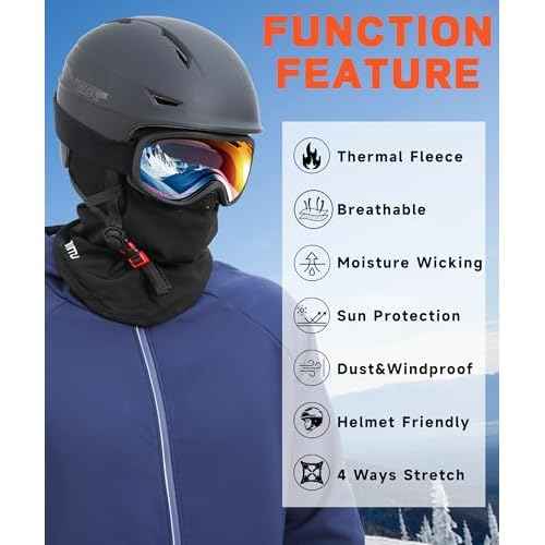 Balaclava Ski Mask Winter Face Mask for Men Women Thermal Full Face Cover for Cold Weather Snowboarding Motorcycle