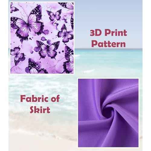 Vogseek 7-12T Girls 2-Piece Bathing Suit Sleeveless Swimsuit Tankini Sets with Shorts Skirt Swimwear