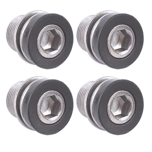 4 Pack Bicycle Crank Arm Bolts M15 for ISIS Drive Compatible with E-Bike