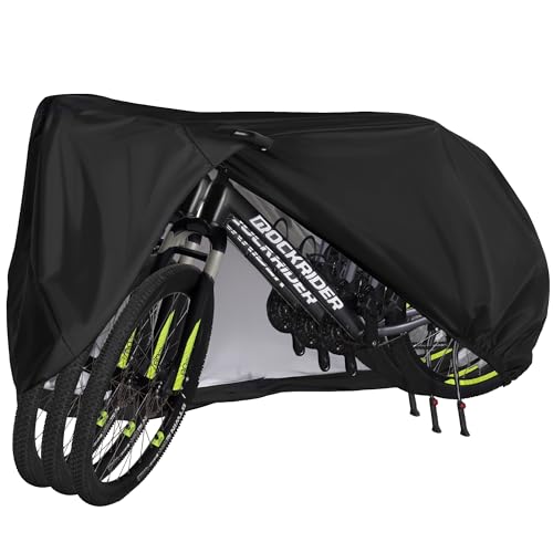 Puroma Waterproof Bike Cover for 1-3 Bikes - Black 190T XXXL Size