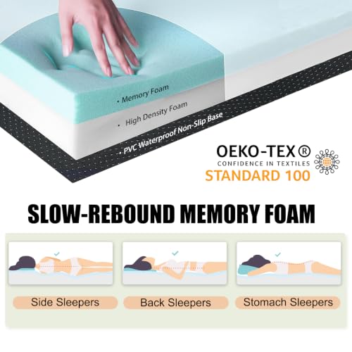 Aodisman 3-Inch Thick Camping Sleeping Pad with Memory Foam, Cot-72x24x3"