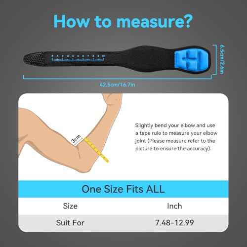 AGPTEK 3D Air Cushion Elbow Brace for Tendonitis and Tennis Elbow Pain Relief, Golfers Elbow Support Strap Counterforce Arm Band Epicondylitis Clasp with Compression Pad for Men & Women, 1 Pack
