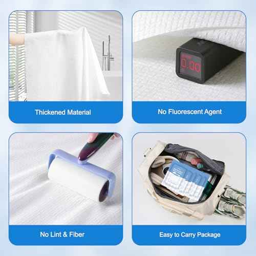 Disposable Bath Towel 55 x 27.5 inch Large Portable Bath Towels for Travel Soft Big Body Towel,Washcloth for Hiking Camping Hotel Bathroom Individually Packed